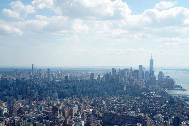 Hudson Metrosu Cam Terası 'ndan New York City Hava Panoraması