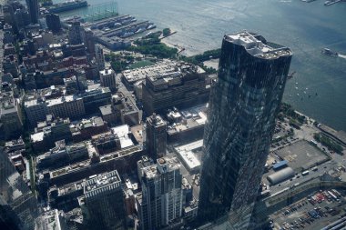 Hudson Metrosu Cam Terası 'ndan New York City Hava Panoraması