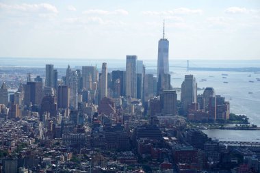 Hudson Metrosu Cam Terası 'ndan New York City Hava Panoraması