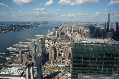 Hudson Metrosu Cam Terası 'ndan New York City Hava Panoraması