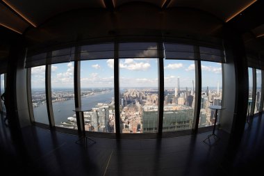 Hudson Metrosu Cam Terası 'ndan New York City Hava Panoraması