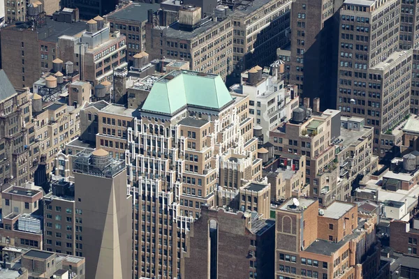 New York Stad Luchtfoto Panorama Van Hudson Werven Glazen Terras — Stockfoto