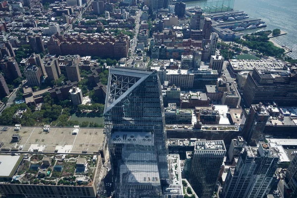 ハドソン ヤード ガラス テラスからニューヨーク市の空中パノラマ — ストック写真