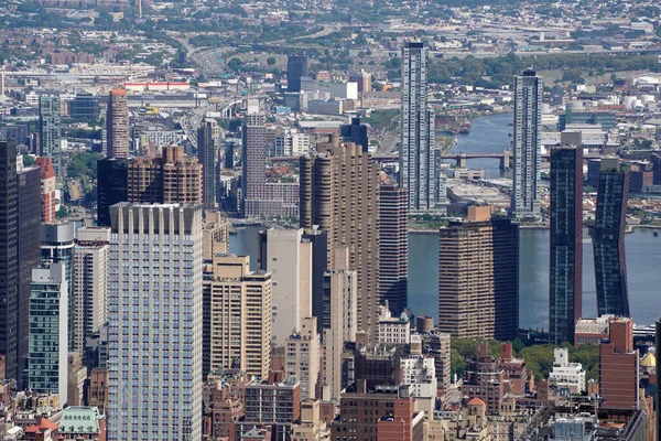 New York Város Légi Panoráma Hudson Udvartól Üvegterasz — Stock Fotó