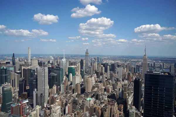 New York Város Légi Panoráma Hudson Udvartól Üvegterasz — Stock Fotó