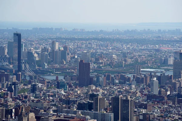 Hudson Metrosu Cam Terası Ndan New York City Hava Panoraması — Stok fotoğraf