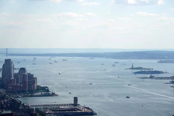 New York City Luftbild Von Hudson Yards Gläserne Terrasse — Stockfoto