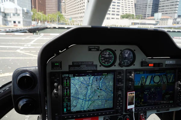 Nova Iorque Cidade Manhattan Helicóptero Tour Paisagem Urbana Aérea Panorama — Fotografia de Stock