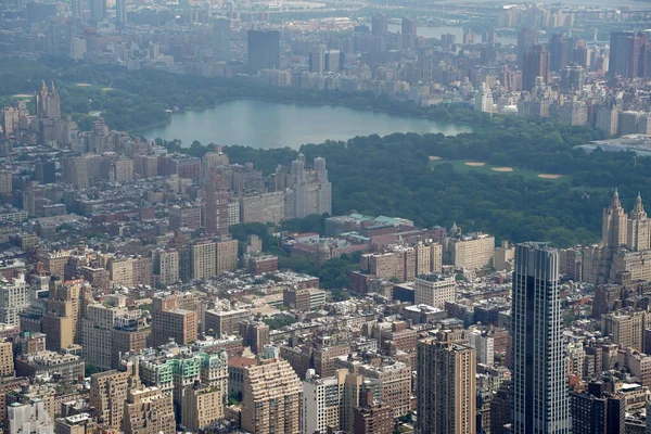 New York Şehri Manhattan Helikopter Turu Havadan Şehir Manzaralı Panorama — Stok fotoğraf