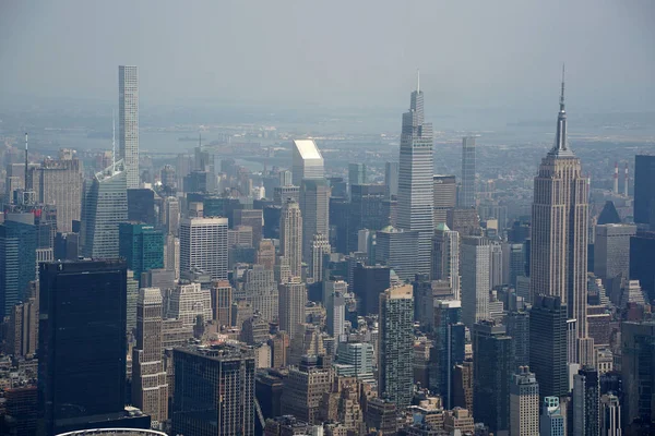 ニューヨークマンハッタンヘリコプターツアー航空写真の街並 — ストック写真