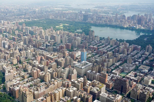 Nowy Jork Manhattanu Helikopter Wycieczki Lotnicze Panorama Miasta Central Park — Zdjęcie stockowe