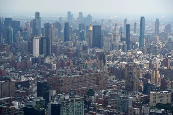 纽约曼哈顿直升机旅游空中城市景观全景 — 图库照片