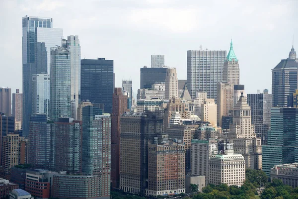 New York Şehri Manhattan Helikopter Turu Havadan Şehir Manzarası Panoraması — Stok fotoğraf