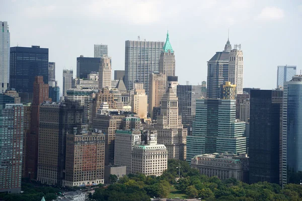 Nueva York Visita Helicóptero Manhattan Vista Aérea Panorámica Ciudad —  Fotos de Stock