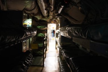 Askeri savaş denizaltısı savaş gemisi iç mimarisi