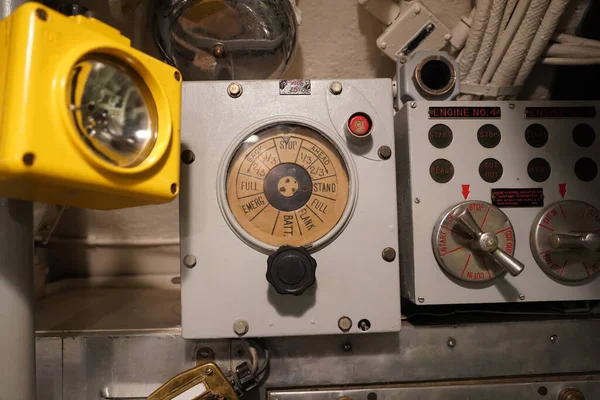 Guerra Militar Submarino Navio Guerra Interior — Fotografia de Stock