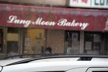 Çin Mahallesi New York Şehri Manhattan 'da sağanak yağmur