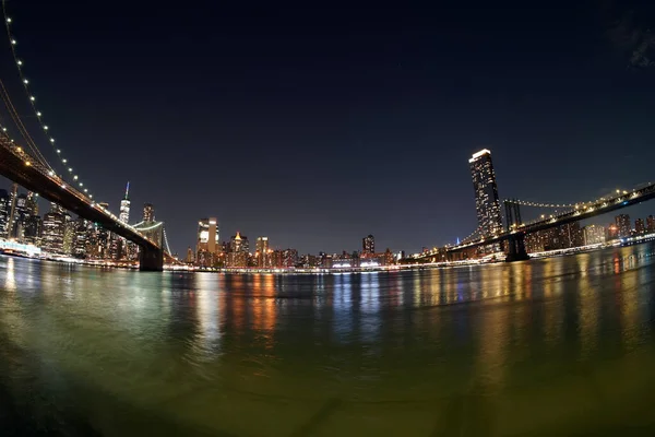 Manhattan New York City Night View Dumbo — Stock Photo, Image