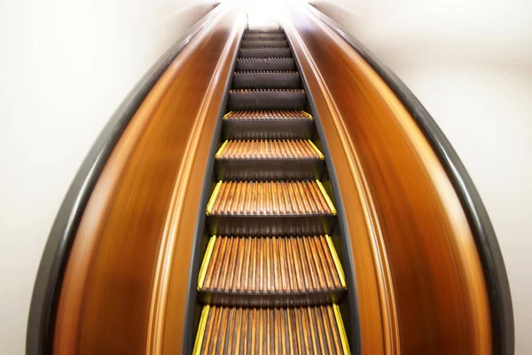 Vieja Escalera Mecánica Madera Antigua Centro Comercial Ciudad Nueva York — Foto de Stock