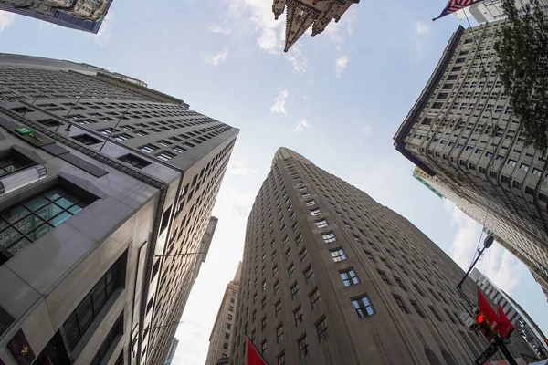 Wall Street Building New York City Manhattan Distrito Financeiro — Fotografia de Stock