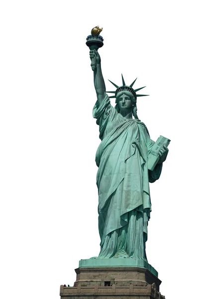Statue Liberté New York City Usa Isolé Sur Blanc — Photo