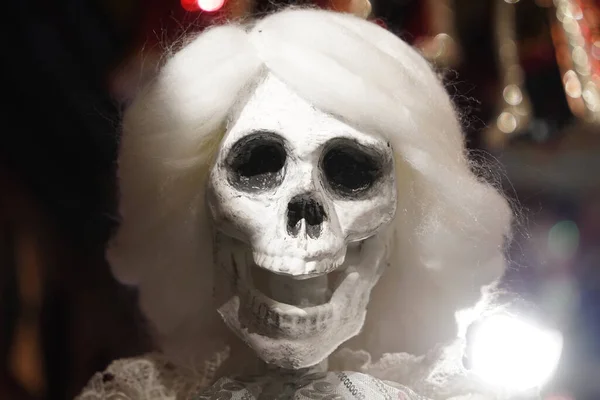 Todestag Totenkopf Skelett Figur Dia Los Muertos Mexikanische Traditionelle Feier — Stockfoto