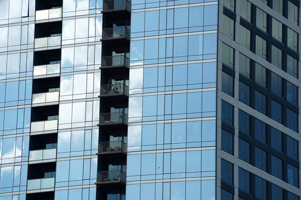 Baltimore maryland skyscrapers detail of reflection windows