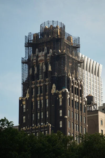 Nova Iorque Manhattan Cidade Novo Edifício Arranha Céus Construção — Fotografia de Stock