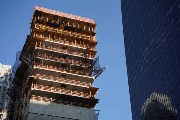 New York City Manhattan Nuovi Grattacieli Costruzione Costruzione — Foto Stock