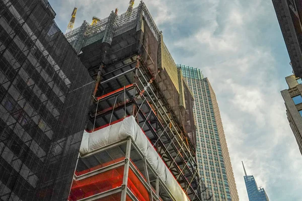 Nova Iorque Manhattan Cidade Novo Edifício Arranha Céus Construção — Fotografia de Stock