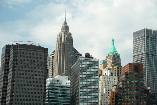 Manhattan Sul Nova Iorque Arranha Céus Edifícios Paisagem Urbana — Fotografia de Stock