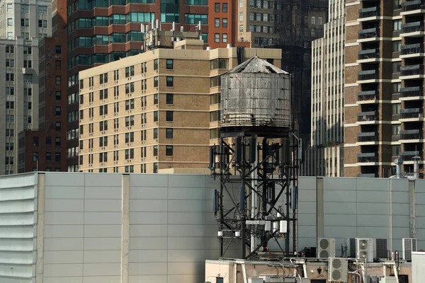 Vattentorn Södra Manhattan New York Skyskrapa Byggnader Stadsbild — Stockfoto