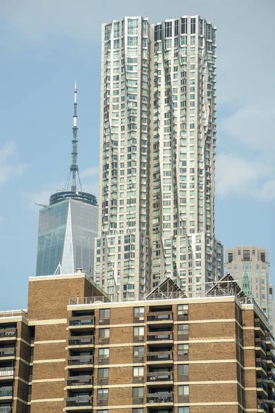 Manhattan Sul Nova Iorque Arranha Céus Edifícios Paisagem Urbana — Fotografia de Stock