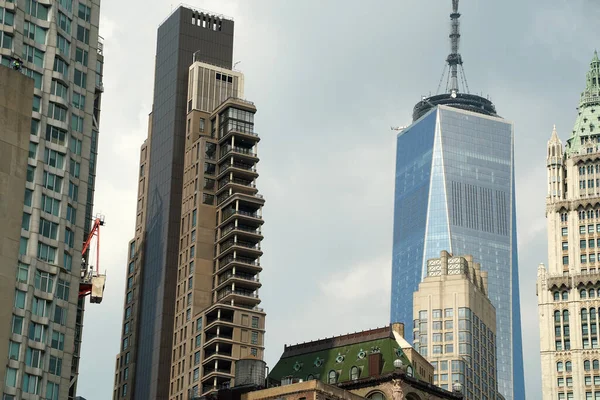 Manhattan Sul Nova Iorque Arranha Céus Edifícios Paisagem Urbana — Fotografia de Stock
