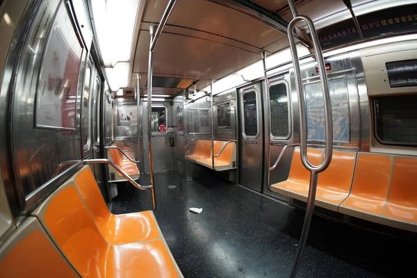 Nueva York Metro Tren Movimiento Vista Estación — Foto de Stock
