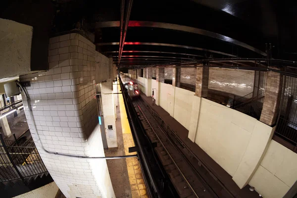 New York City Tunnelbanestation Ovanifrån Stationen — Stockfoto
