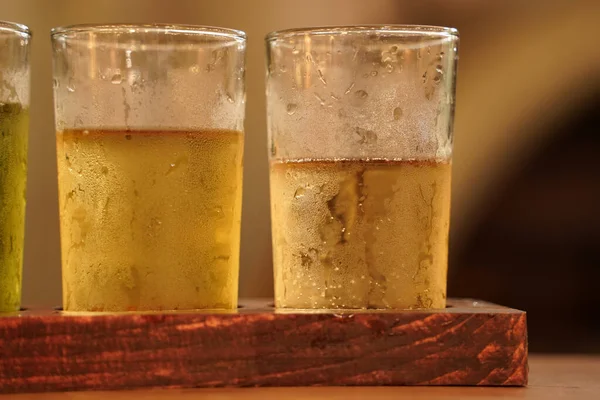 Fresh Glass Cider New York State Winery Bar Detail Close — Stock Photo, Image