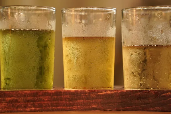 Fresh Glass Cider New York State Winery Bar Detail Close — Stock Photo, Image