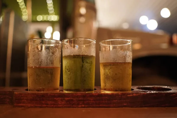 Fresh Glass Cider New York State Winery Bar Detail Close — Stock Photo, Image