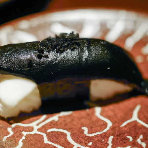 Orca Estilo Carne Sushi Detalle Cerca —  Fotos de Stock