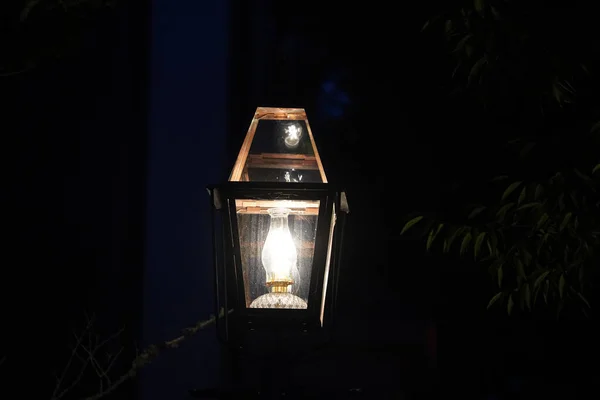 Oude Walvis Olie Lamp Straat Lantaarn Licht Martha Wijngaard Eiland — Stockfoto