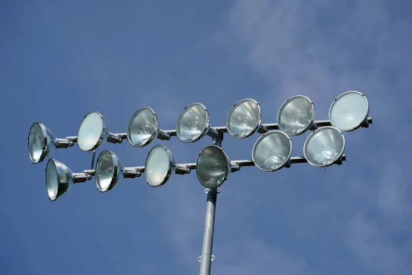 american football field stadium lights photo