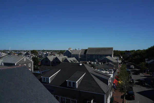 Dorf Nantucket Luftaufnahme Sonnigen Tag Stadtbild — Stockfoto