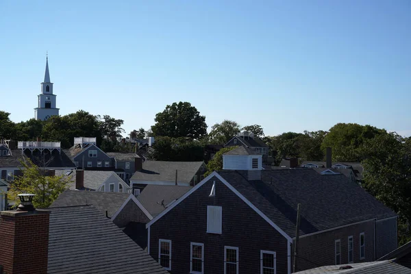 Village Nantucket Aerial Panorama View Sunny Day Cityscape — Stock Photo, Image