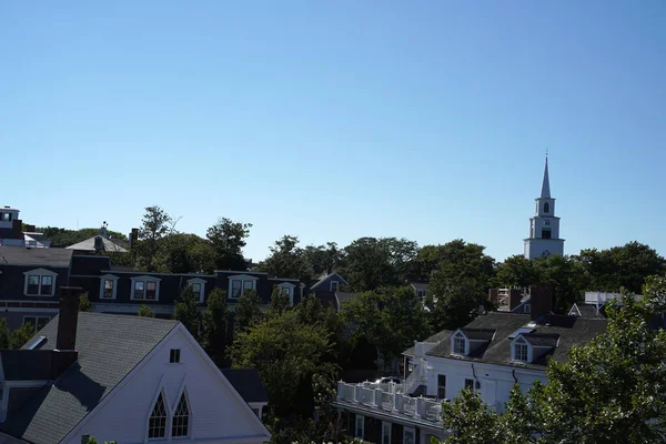 Dorf Nantucket Luftaufnahme Sonnigen Tag Stadtbild — Stockfoto