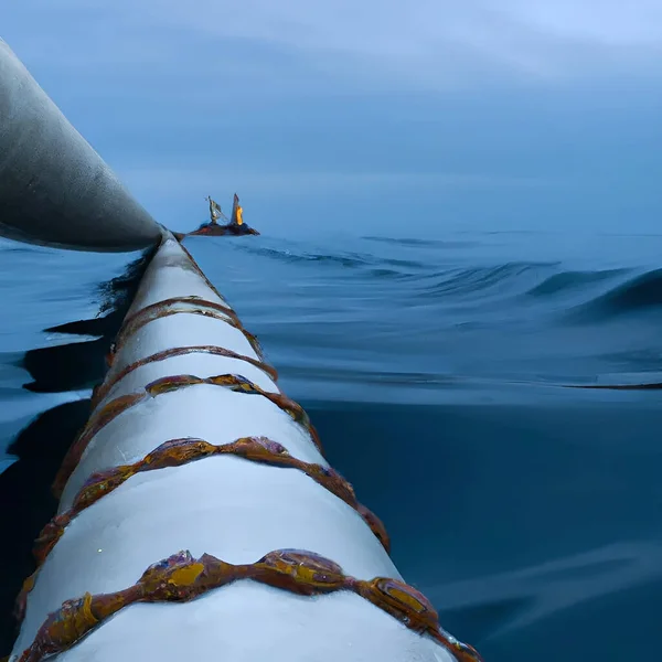 Lekkende Nord Stream Gasleiding Onderwater Denkbeeldige Illustratie Kunstwerk — Stockfoto