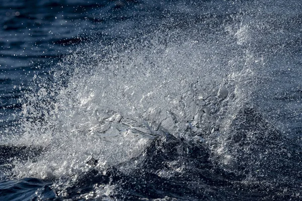 Sea Surface Bubbling Underwater Pipeline Gas Leaking Nord Stream Baltic — Stock Photo, Image