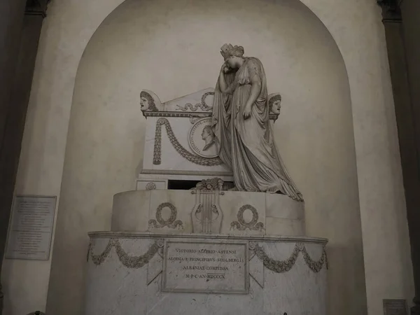 Poet Dante Alighieri Grab Der Kirche Santa Croce Florenz — Stockfoto