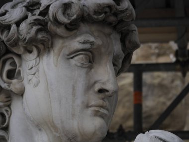 Michelangelo Donatello heykel detaylarını kapatın.