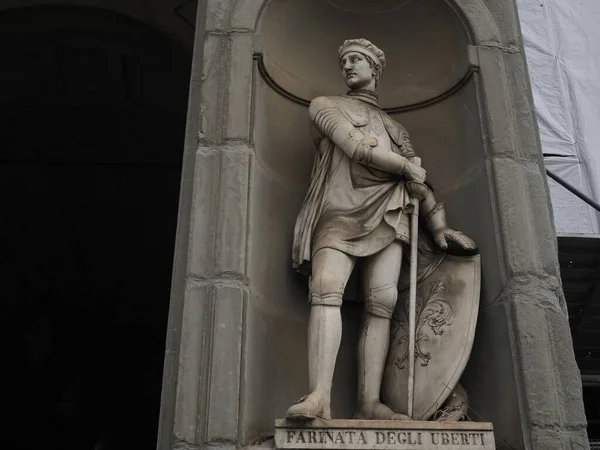 Uffizi Florence Outdoor Statue Farinata Degli Uberti — Stock Photo, Image